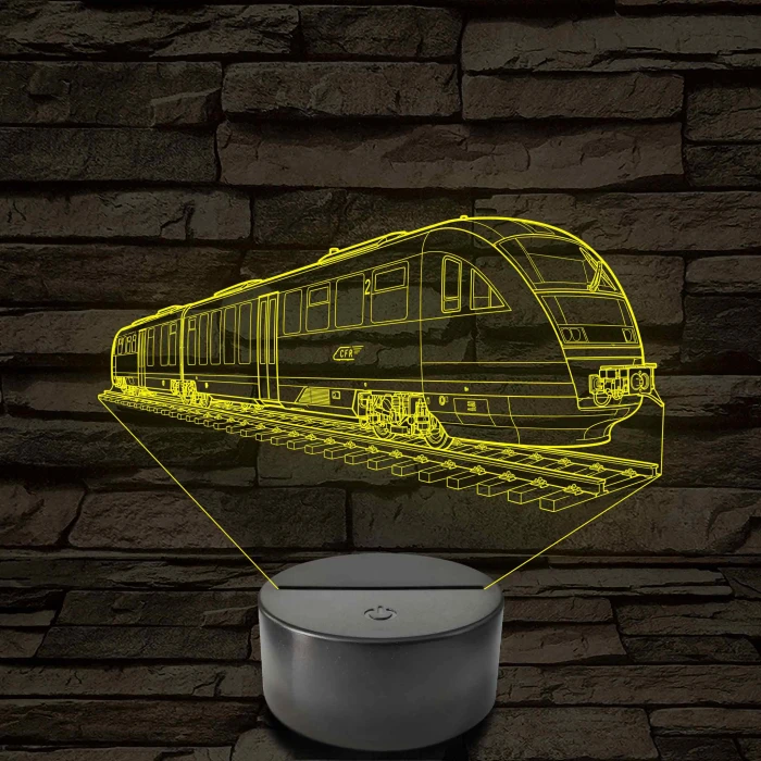CFR Săgeata Albastră Siemens Desiro motorvonat - 7 színű, színváltós LED lámpa