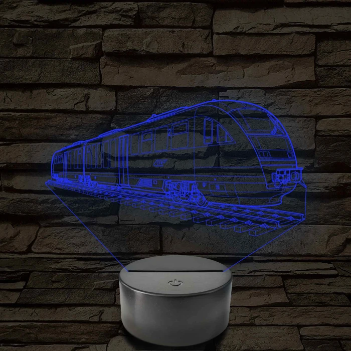 CFR Săgeata Albastră Siemens Desiro motorvonat - 7 színű, színváltós LED lámpa