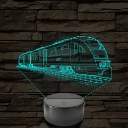 CFR Săgeata Albastră Siemens Desiro motorvonat - 7 színű, színváltós LED lámpa