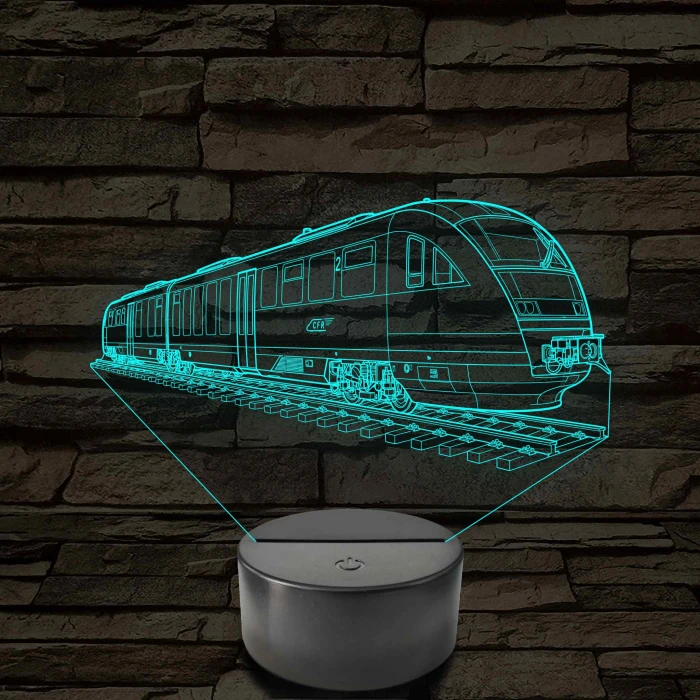 CFR Săgeata Albastră Siemens Desiro motorvonat - 7 színű, színváltós LED lámpa