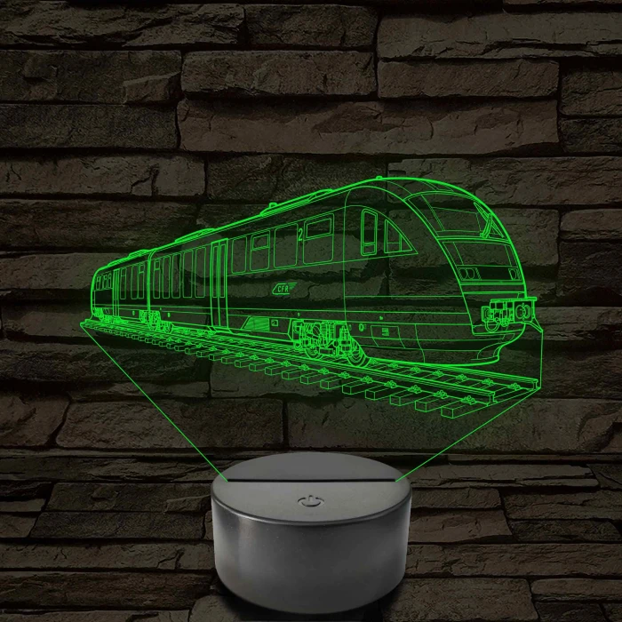 CFR Săgeata Albastră Siemens Desiro motorvonat - 7 színű, színváltós LED lámpa