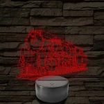 CFR 151.002 Malaxa gőzmozdony - 7 színű, színváltós LED lámpa