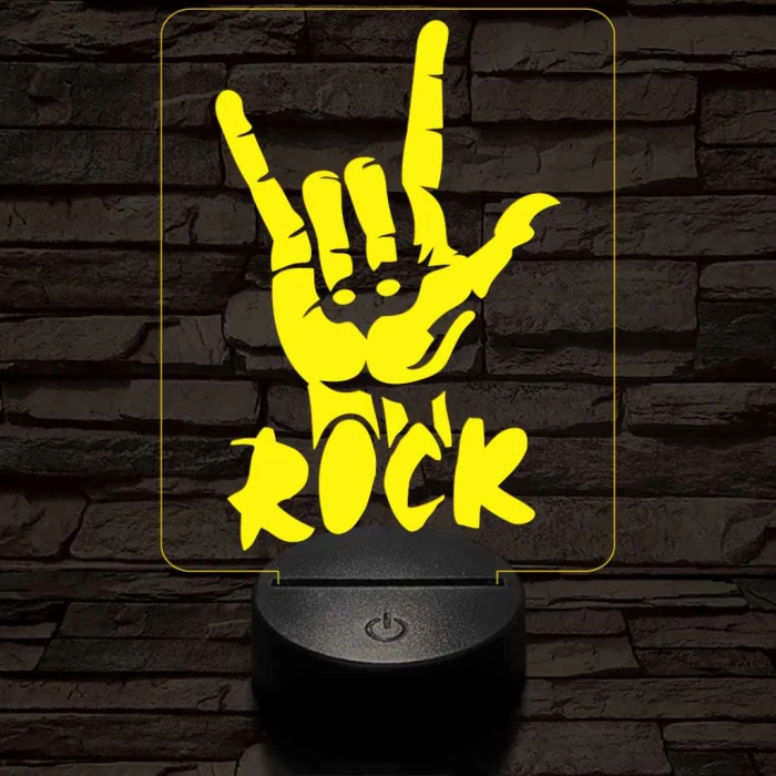 Rock 7 színű 3D led lámpa