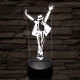 Michael Jackson Smooth Criminal 7 színű 3D led lámpa