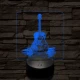 Akusztikus gitár 7 színű valósághű 3D led lámpa