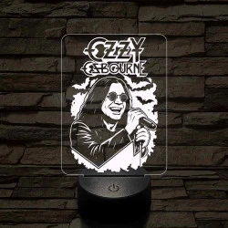 Ozzy emléklámpa 3D led 7 színben világító
