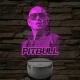 Pitbull portrés hangulatlámpa – 7 színű, színváltós LED lámpa