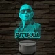 Pitbull portrés hangulatlámpa – 7 színű, színváltós LED lámpa