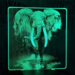 Elefánt 7 színű valósághű 3D led lámpa