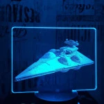 Birodalmi romboló 7 színű valósághű 3D led lámpa