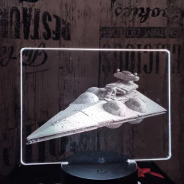 Birodalmi romboló 7 színű valósághű 3D led lámpa