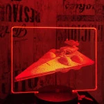 Birodalmi romboló 7 színű valósághű 3D led lámpa