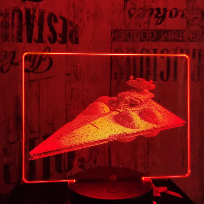 Birodalmi romboló 7 színű valósághű 3D led lámpa
