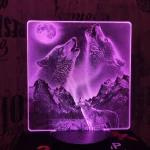 Vonyító farkasok 7 színű valósághű 3D led lámpa