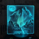 Vonyító farkasok 7 színű valósághű 3D led lámpa