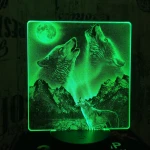 Vonyító farkasok 7 színű valósághű 3D led lámpa