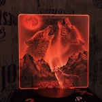 Vonyító farkasok 7 színű valósághű 3D led lámpa