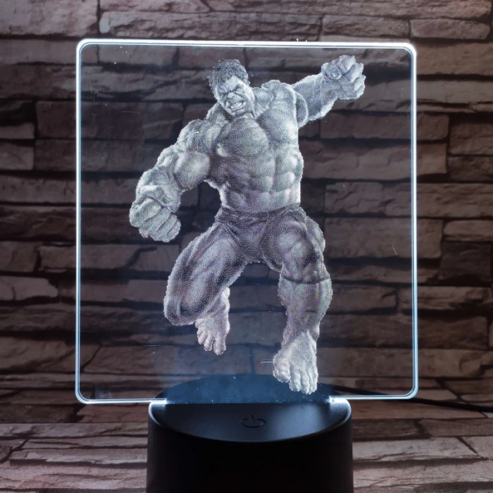 Zöld mutáns 7 színű valósághű 3D led lámpa