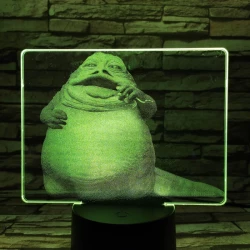 Jabba 7 színű valósághű 3D led lámpa