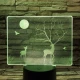Szarvas a holdfényben 7 színű valósághű 3D led lámpa