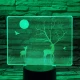 Szarvas a holdfényben 7 színű valósághű 3D led lámpa