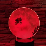 Hold biciklis 7 színű valósághű 3D led lámpa