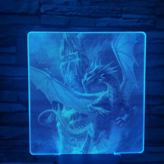 Repülő Sárkány 7 színű valósághű 3D led lámpa