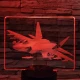 Vadászrepülőgép 7 színű valósághű 3D led lámpa
