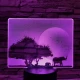 Elefántok a Szaharában 7 színű valósághű 3D led lámpa