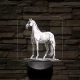 Ló nemesi nyugalom 7 színű valósághű 3D led lámpa