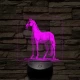 Ló nemesi nyugalom 7 színű valósághű 3D led lámpa