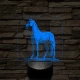 Ló nemesi nyugalom 7 színű valósághű 3D led lámpa