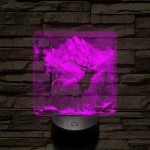Szarvas a vadonban 7 színű valósághű 3D led lámpa