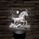 Vizen vágtázó ló   7 színű valósághű 3D led lámpa