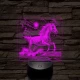 Vizen vágtázó ló   7 színű valósághű 3D led lámpa