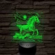 Vizen vágtázó ló   7 színű valósághű 3D led lámpa