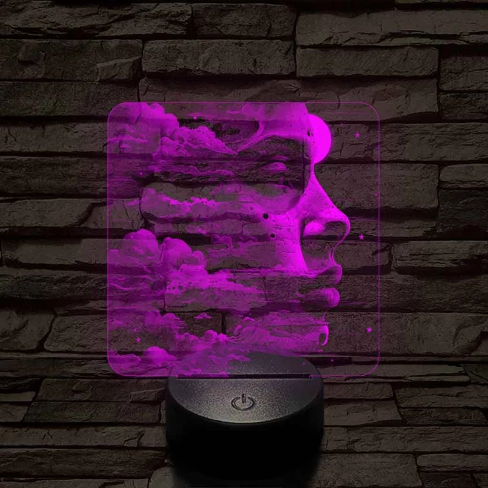 Égi tudat 7 színű valósághű 3D led lámpa