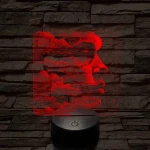 Égi tudat 7 színű valósághű 3D led lámpa