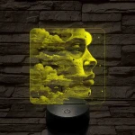 Égi tudat 7 színű valósághű 3D led lámpa