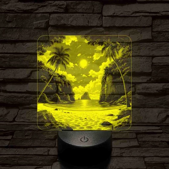 Tengerparti álom 7 színű valósághű 3D led lámpa