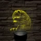 Virágzó mosómedve 7 színű valósághű 3D led lámpa