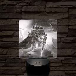 World of Warcraft Lich King Arthas  7 színű valósághű 3D led lámpa