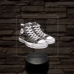 Trendi cipő fekete 7 színű valósághű 3D led lámpa
