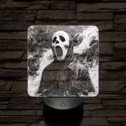 Helloween-i sikoly 7 színű valósághű 3D led lámpa