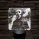 Helloween-i sikoly 7 színű valósághű 3D led lámpa