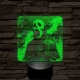 Helloween-i sikoly 7 színű valósághű 3D led lámpa
