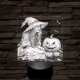 Boszorkány töklámpásokkal 7 színű valósághű 3D led lámpa