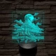 Felhő erőd 7 színű valósághű 3D led lámpa