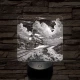 Expressz gőzmozdony 7 színű valósághű 3D led lámpa