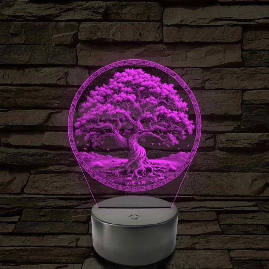 Az élet fája 7 színű valósághű 3D led lámpa